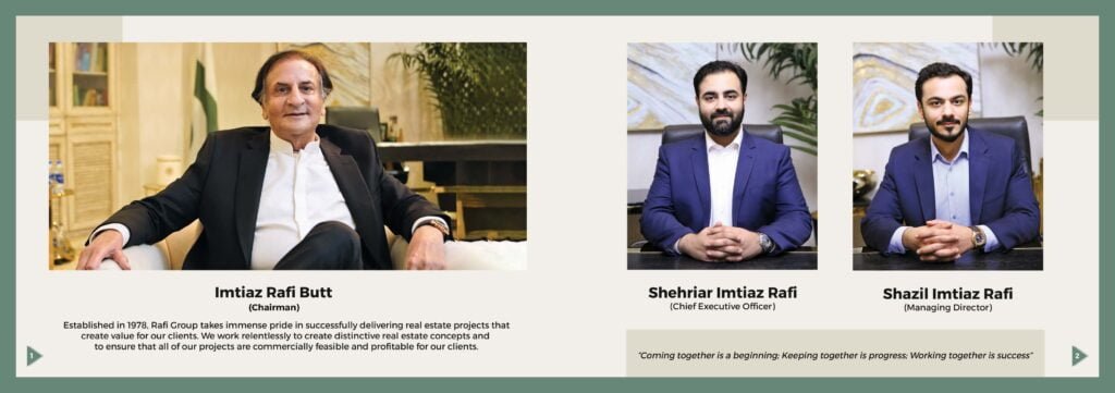 Green Palms Housing Lahore Catalogue.pdf Page 02 Owner & Team